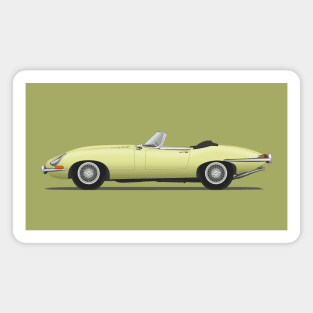 Jaguar E Type Roadster Primrose Magnet